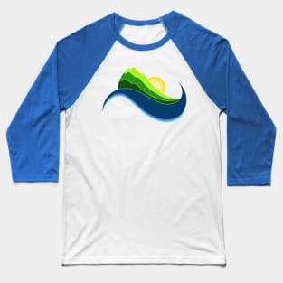 island landscape Baseball T-Shirt